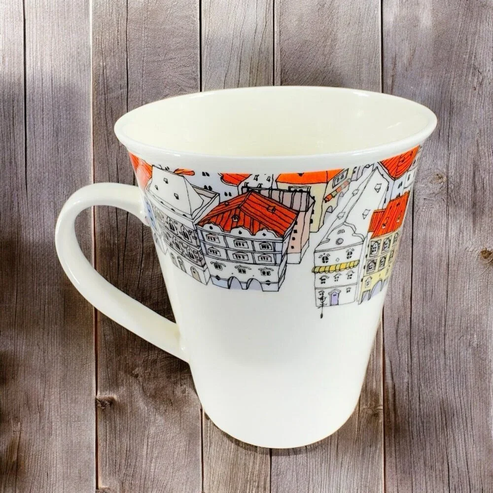 Europe‎ Sketch Rabbitstory Porcelain Coffee Mug Cup Korea Lovely Praha Mug Cup